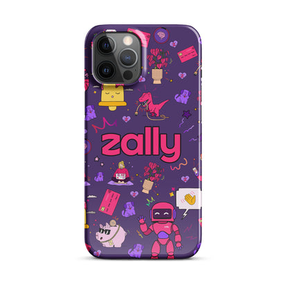 Zally pattern on dark purple | Snap case for iPhone®