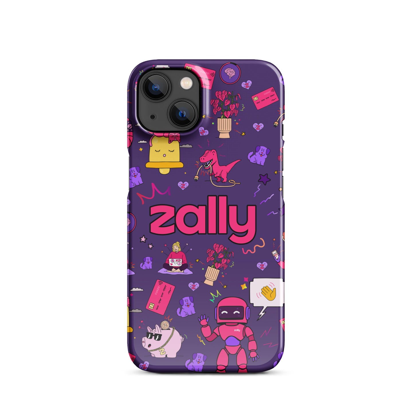 Zally pattern on dark purple | Snap case for iPhone®