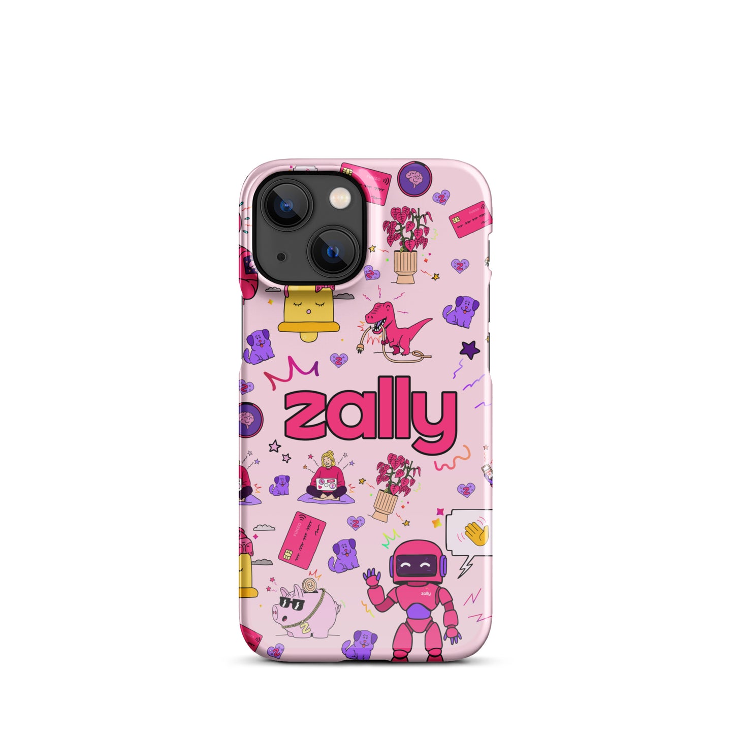 Zally pattern on baby pink | Snap case for iPhone®