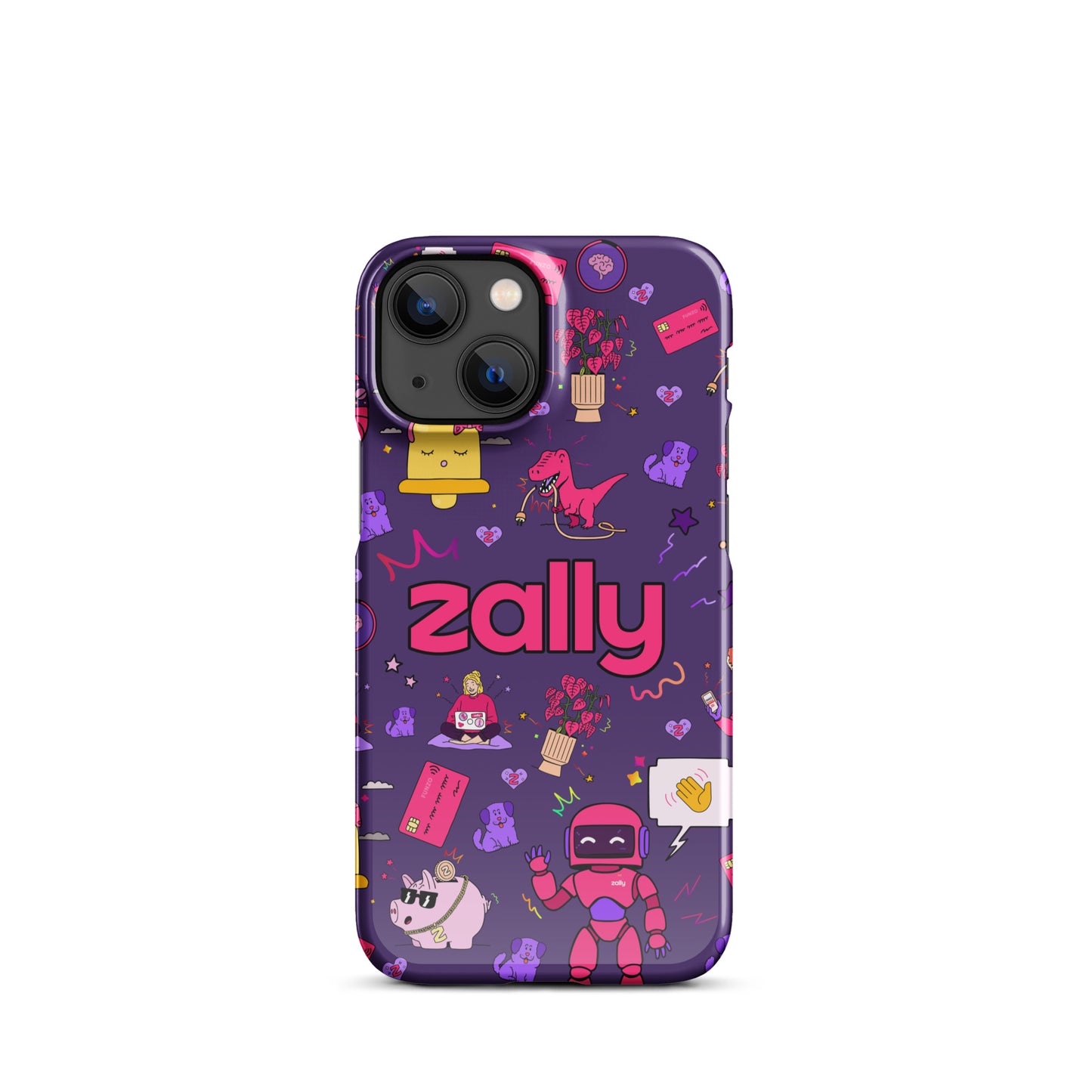 Zally pattern on dark purple | Snap case for iPhone®