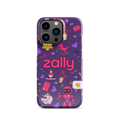 Zally pattern on dark purple | Snap case for iPhone®