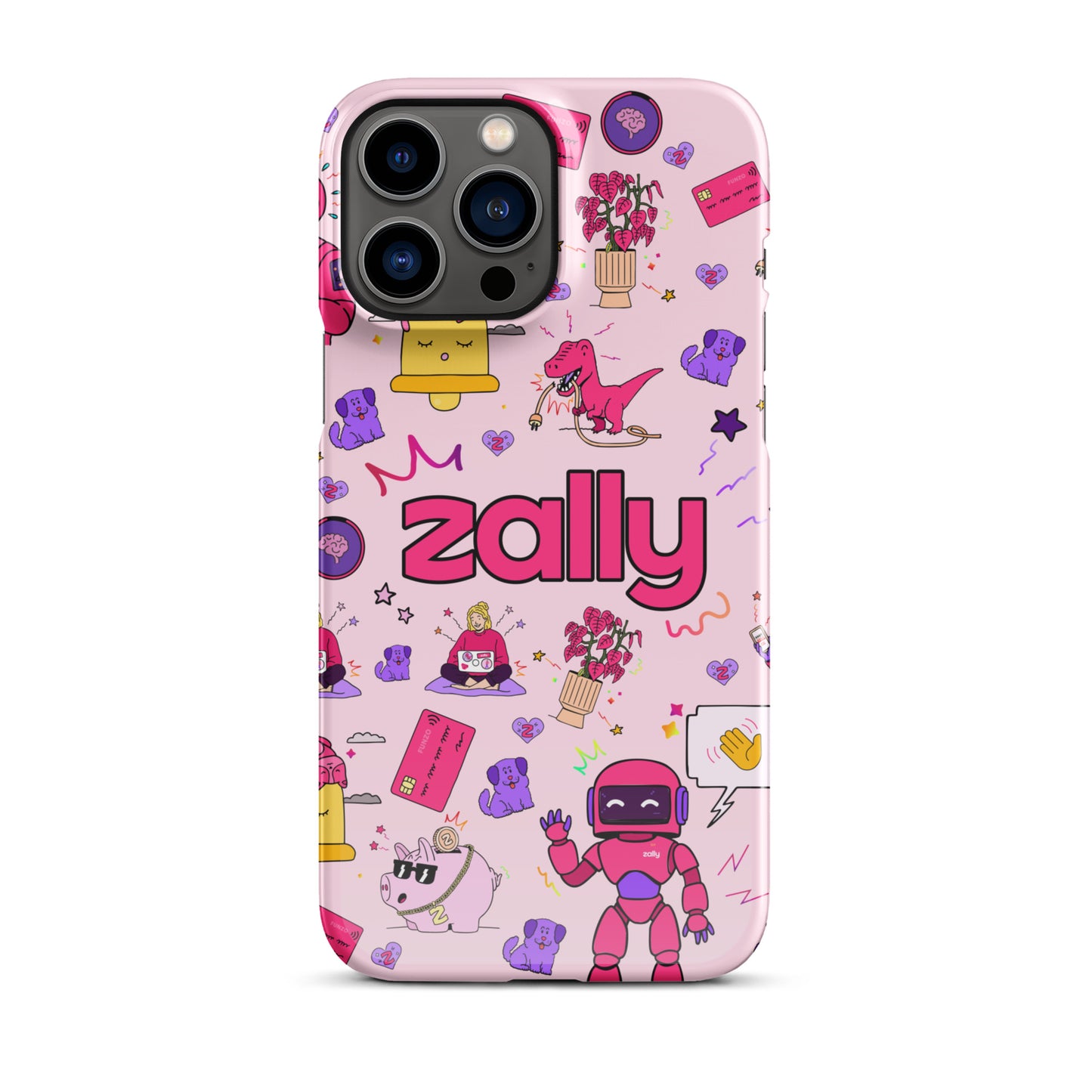 Zally pattern on baby pink | Snap case for iPhone®