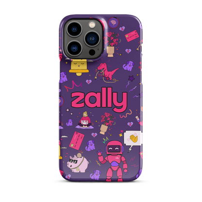 Zally pattern on dark purple | Snap case for iPhone®