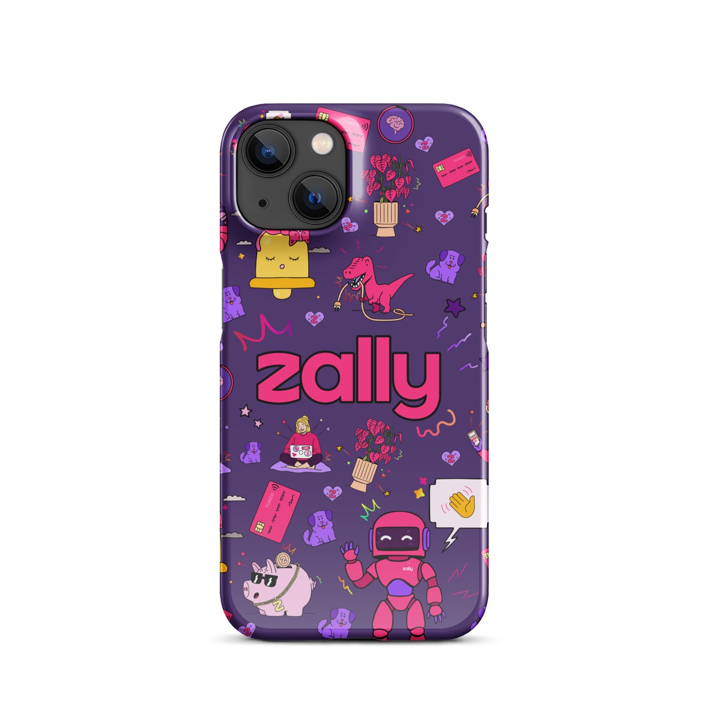 Zally pattern on dark purple | Snap case for iPhone®