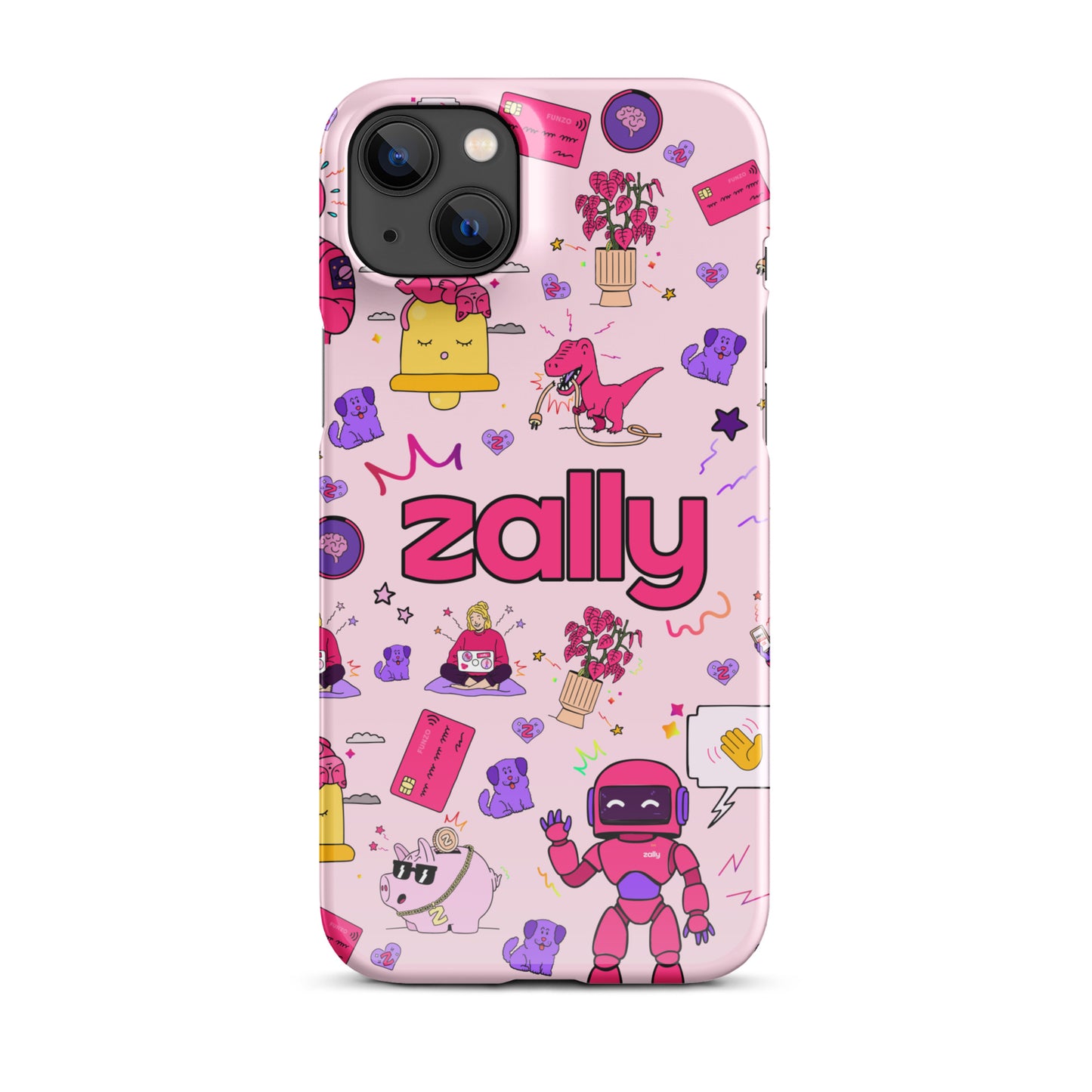 Zally pattern on baby pink | Snap case for iPhone®