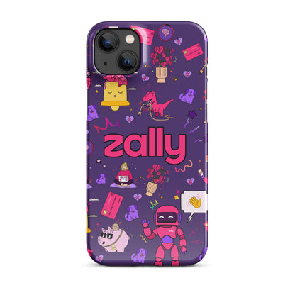 Zally pattern on dark purple | Snap case for iPhone®