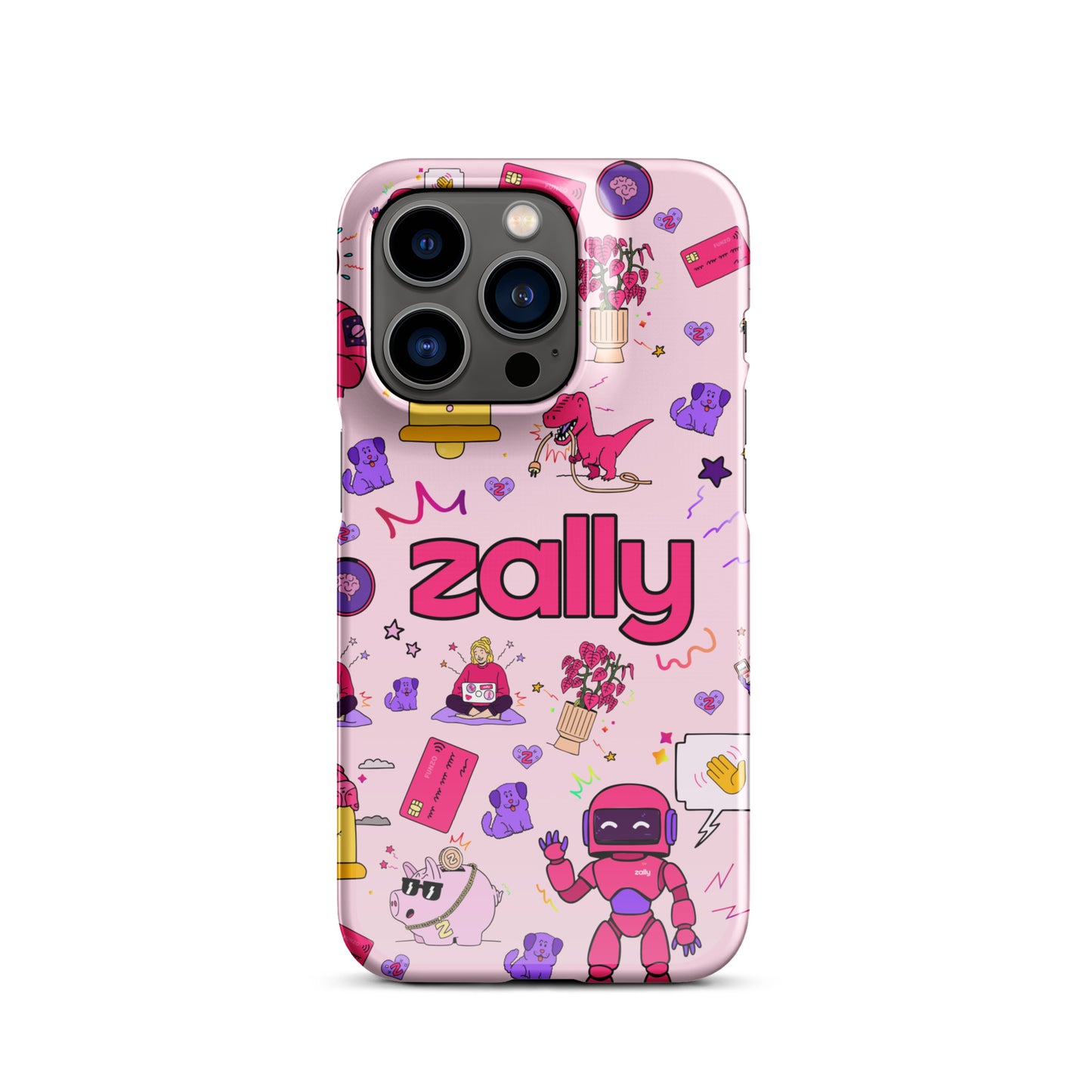 Zally pattern on baby pink | Snap case for iPhone®