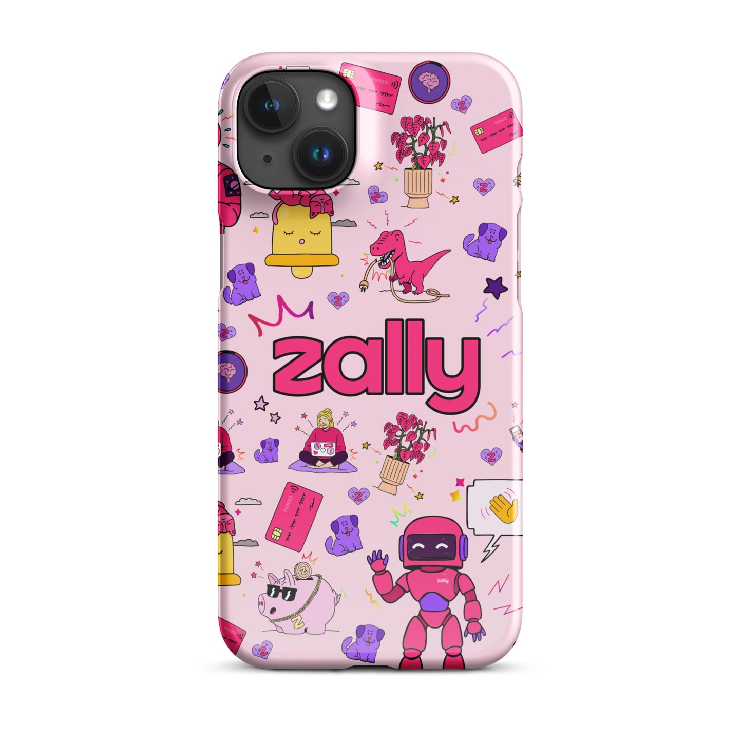 Zally pattern on baby pink | Snap case for iPhone®