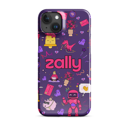 Zally pattern on dark purple | Snap case for iPhone®