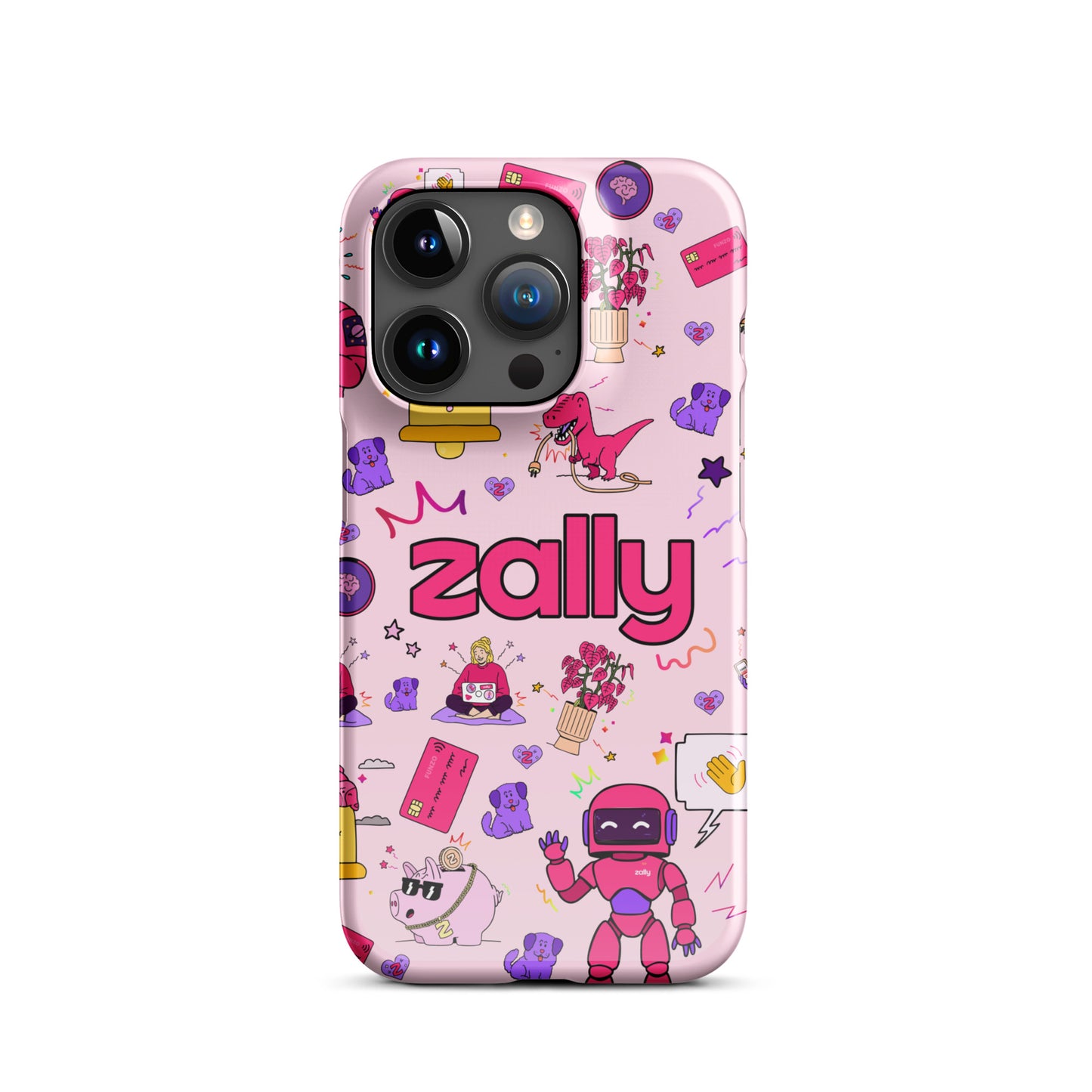 Zally pattern on baby pink | Snap case for iPhone®