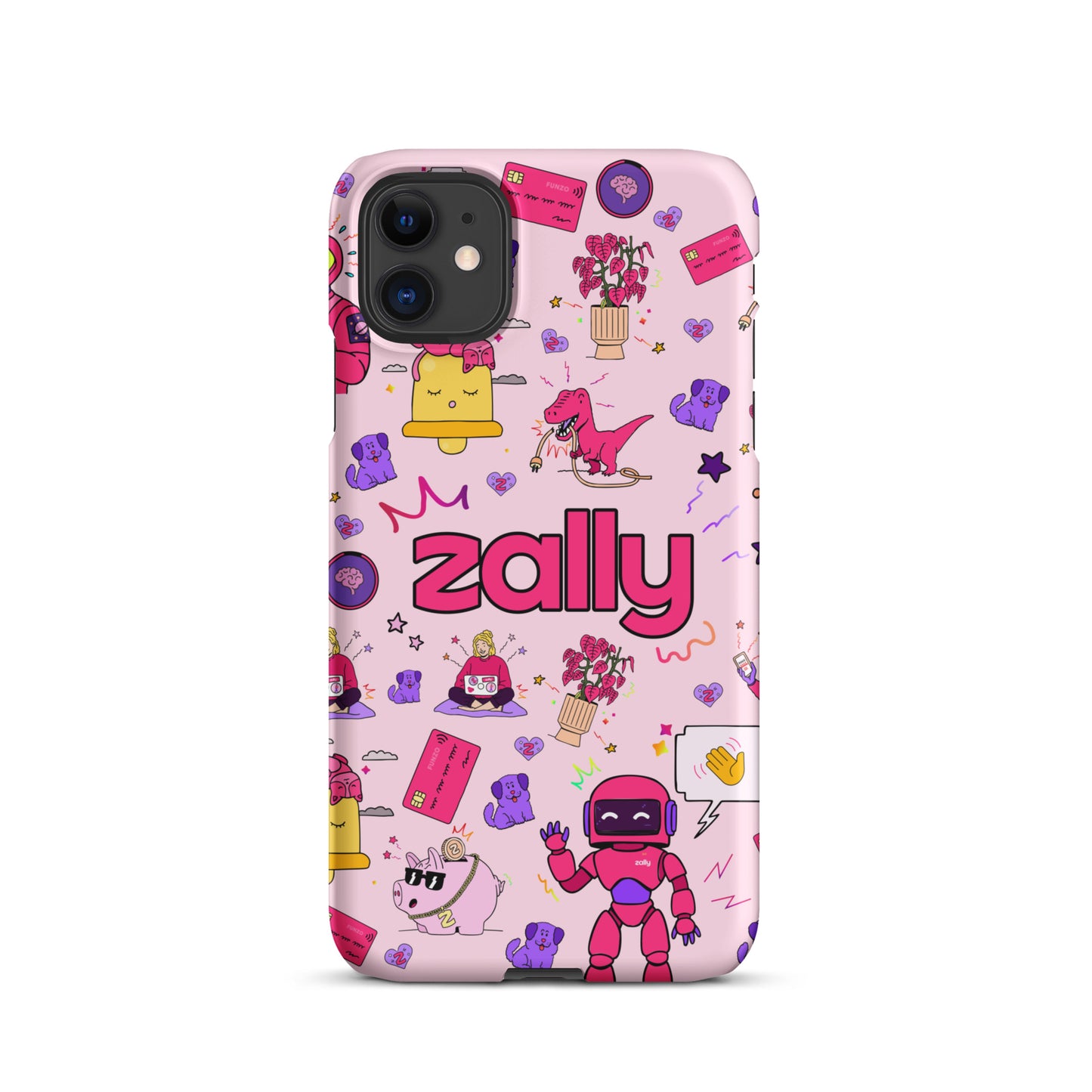 Zally pattern on baby pink | Snap case for iPhone®