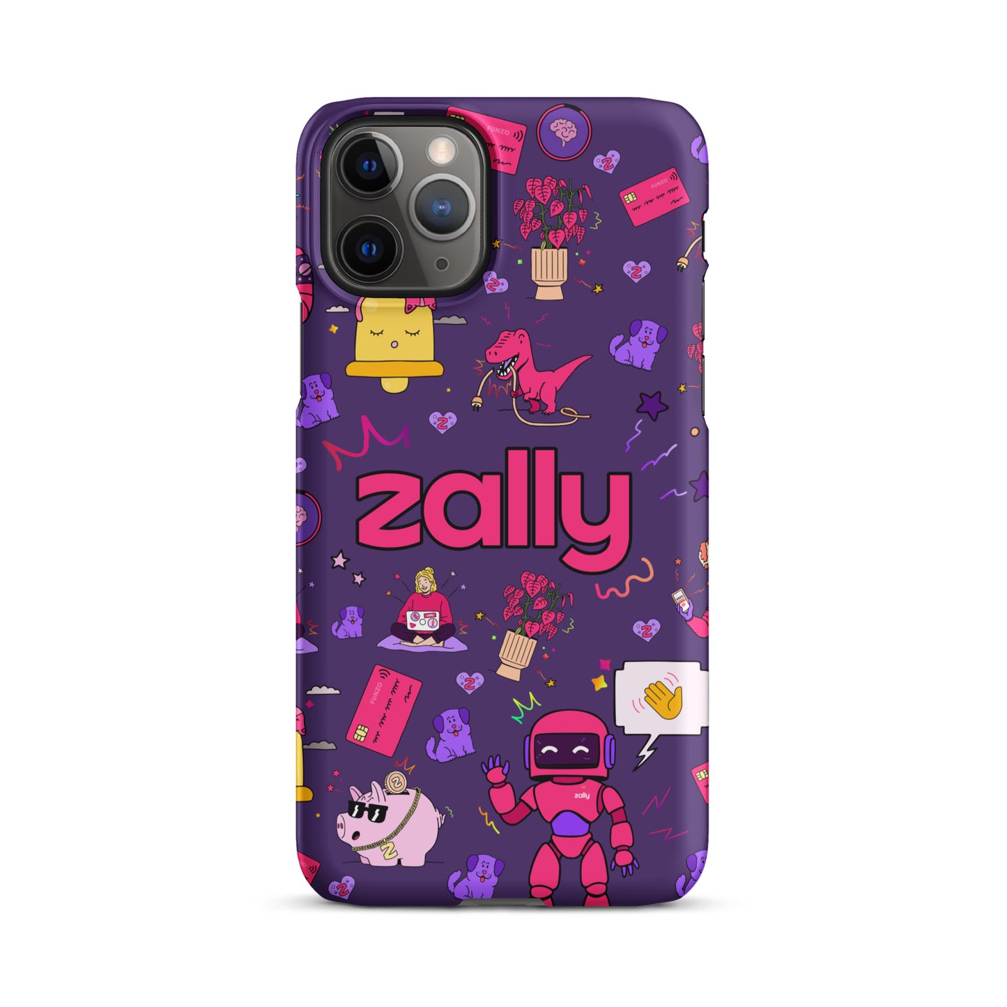 Zally pattern on dark purple | Snap case for iPhone®