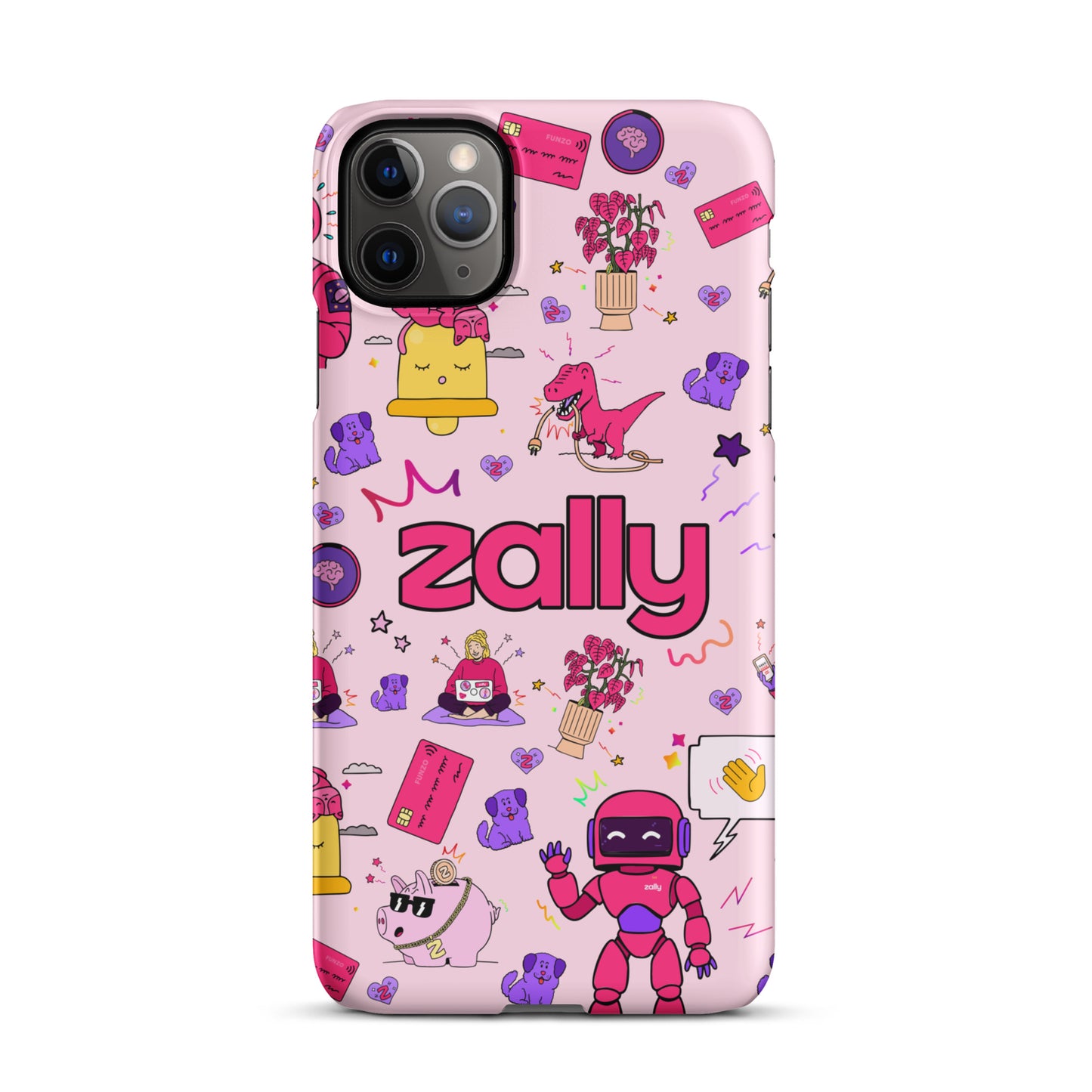 Zally pattern on baby pink | Snap case for iPhone®