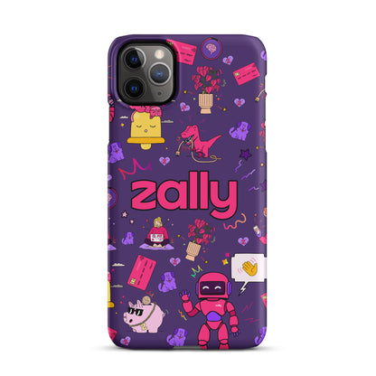 Zally pattern on dark purple | Snap case for iPhone®