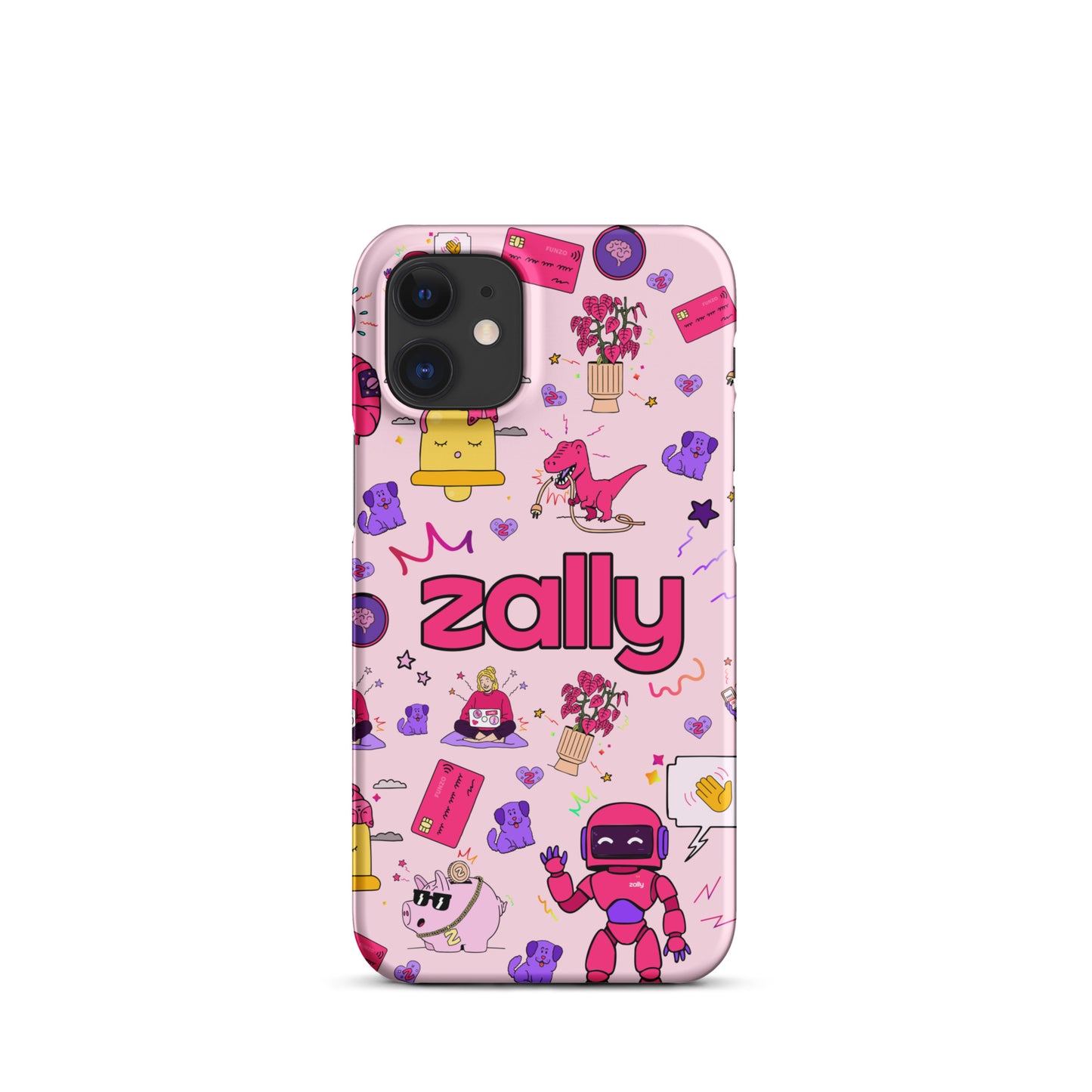 Zally pattern on baby pink | Snap case for iPhone®