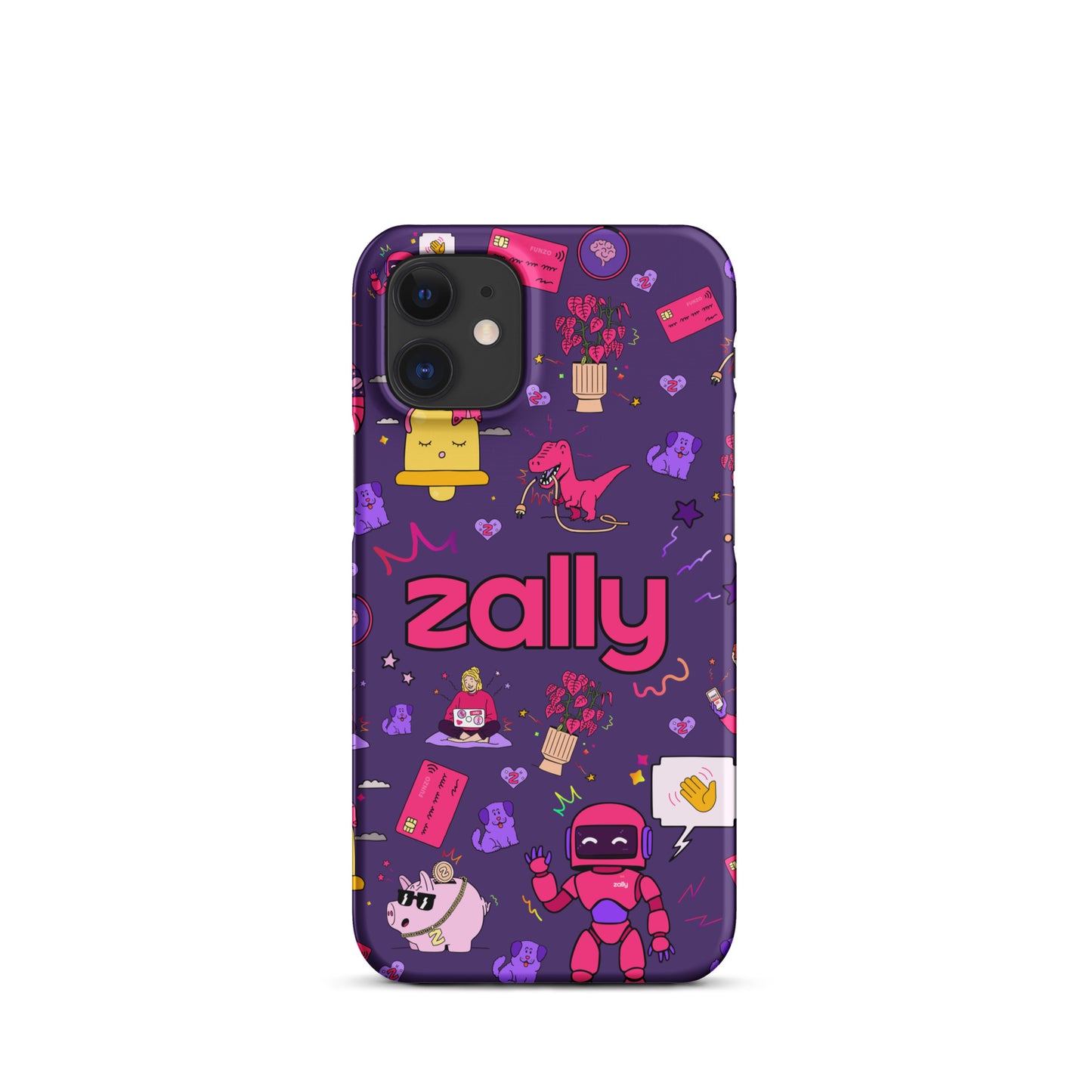 Zally pattern on dark purple | Snap case for iPhone®