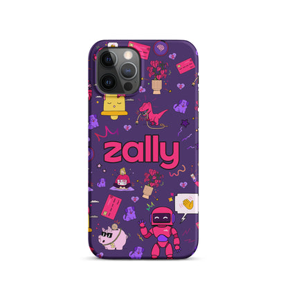 Zally pattern on dark purple | Snap case for iPhone®