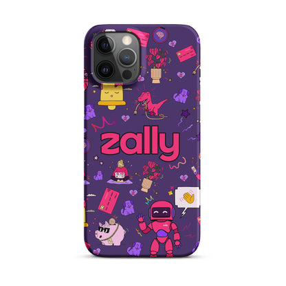 Zally pattern on dark purple | Snap case for iPhone®