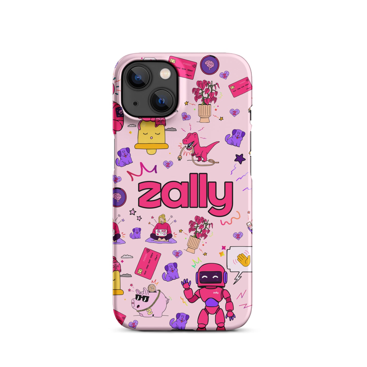 Zally pattern on baby pink | Snap case for iPhone®