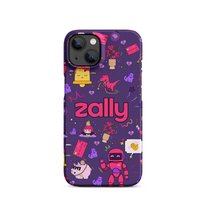 Zally pattern on dark purple | Snap case for iPhone®