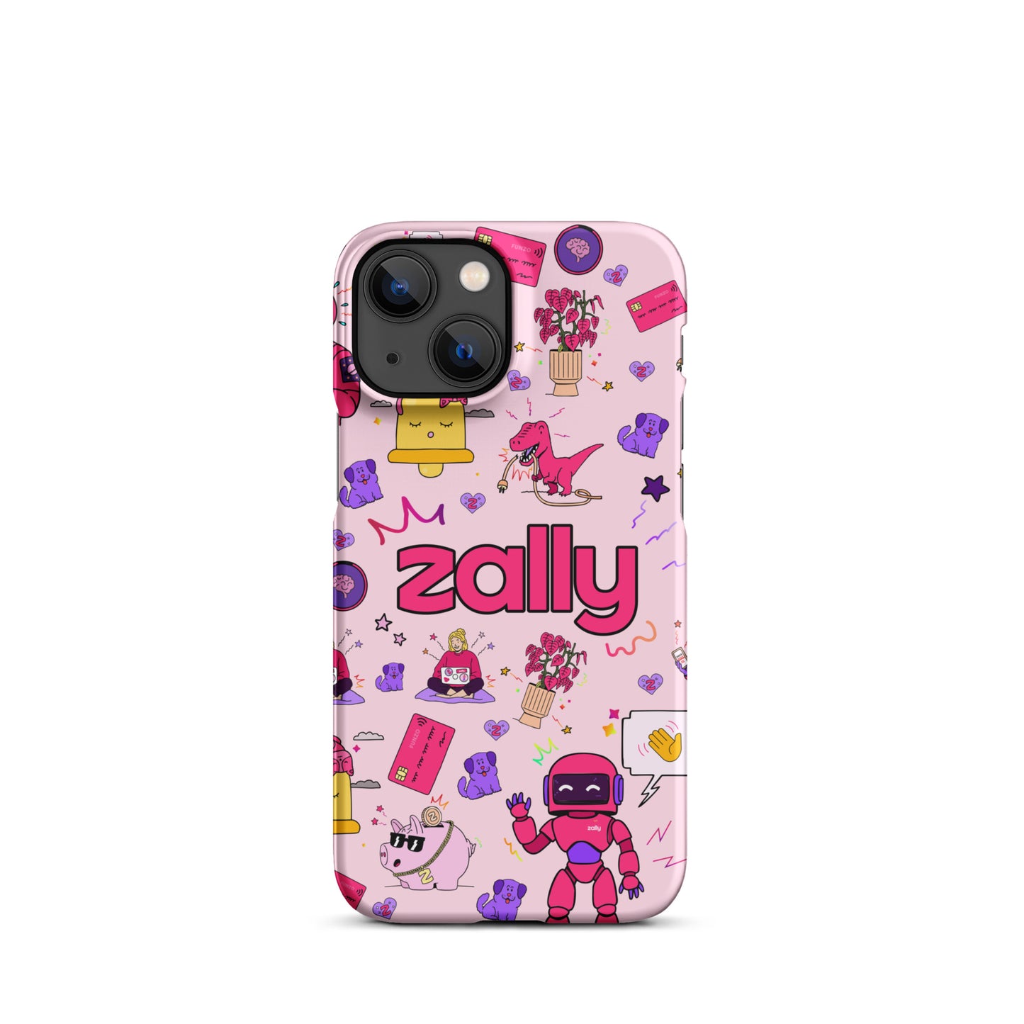 Zally pattern on baby pink | Snap case for iPhone®