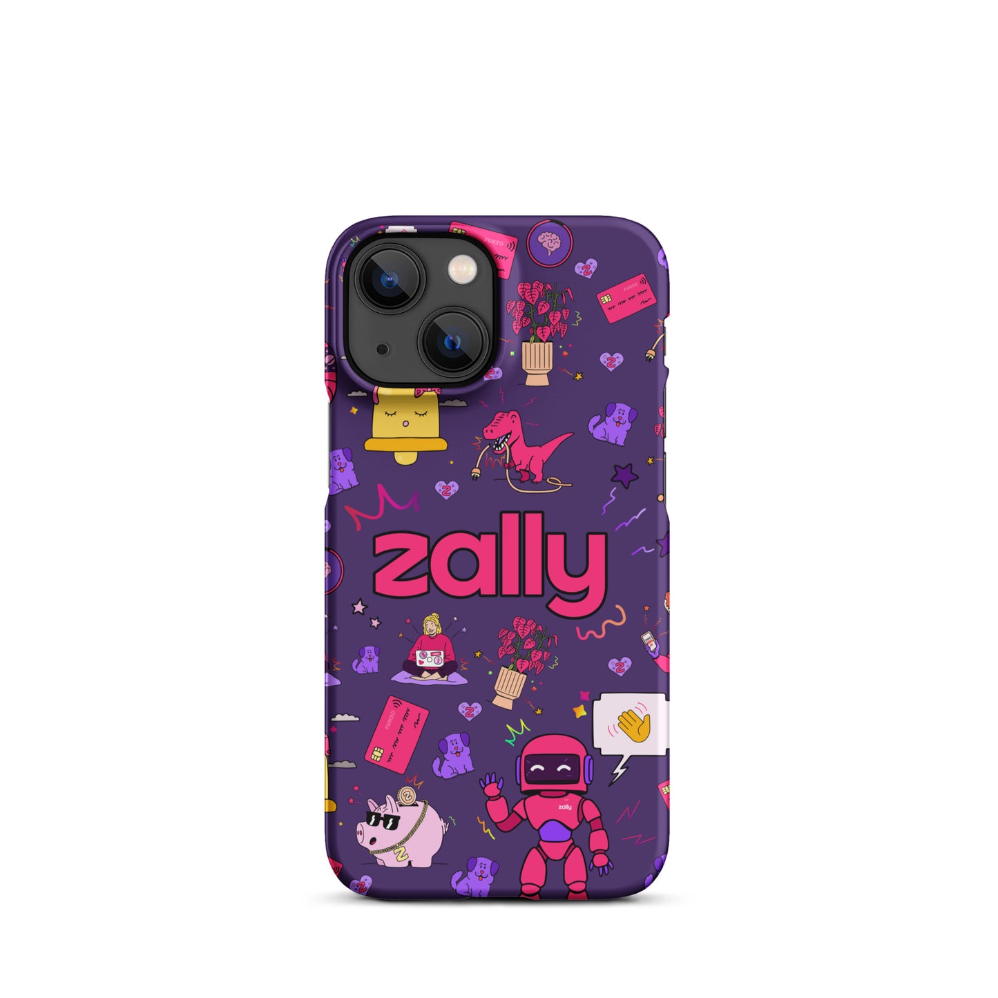 Zally pattern on dark purple | Snap case for iPhone®