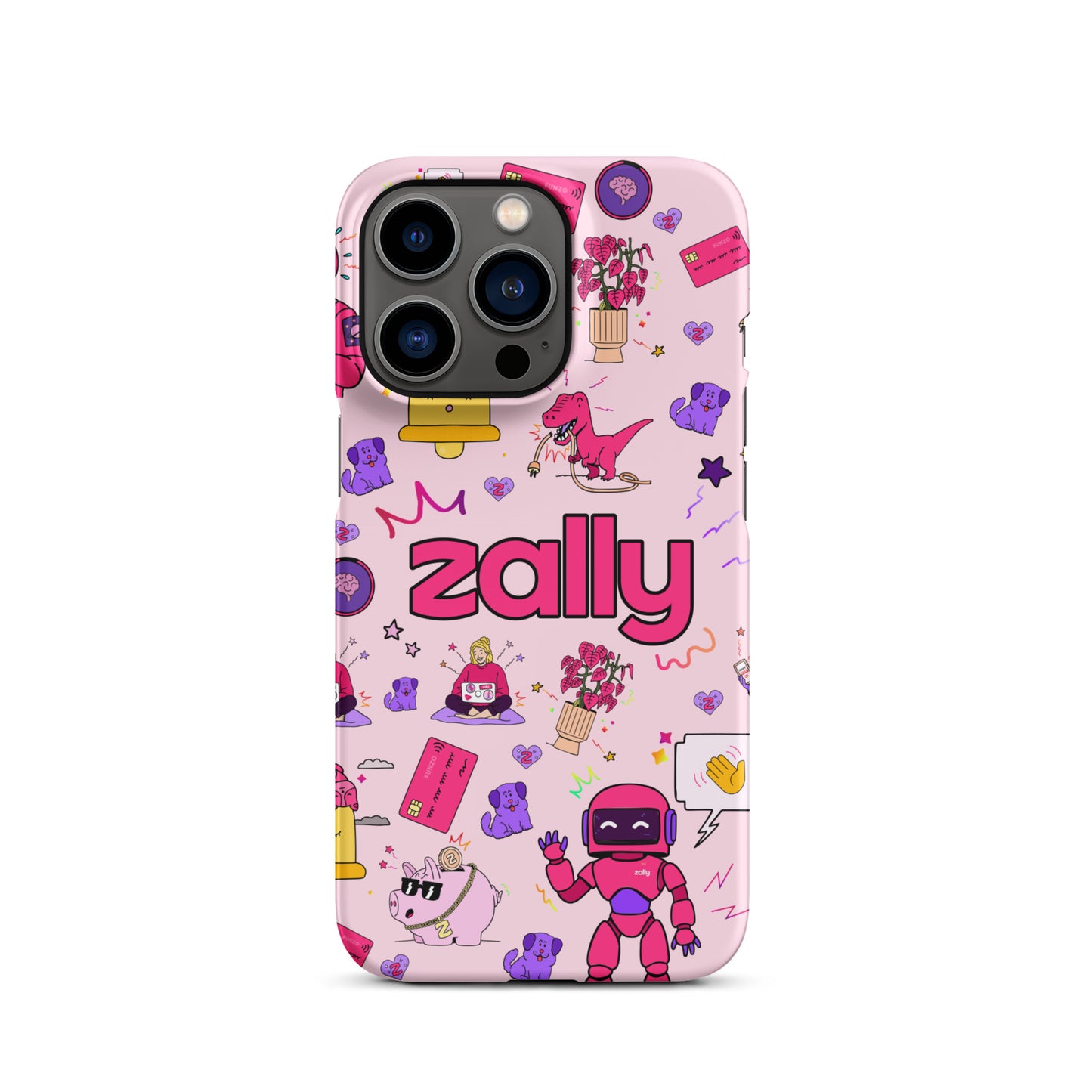 Zally pattern on baby pink | Snap case for iPhone®