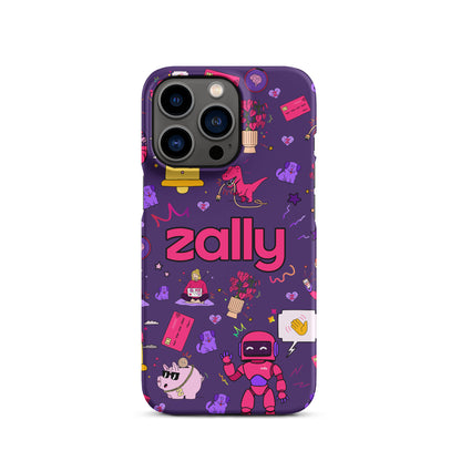 Zally pattern on dark purple | Snap case for iPhone®