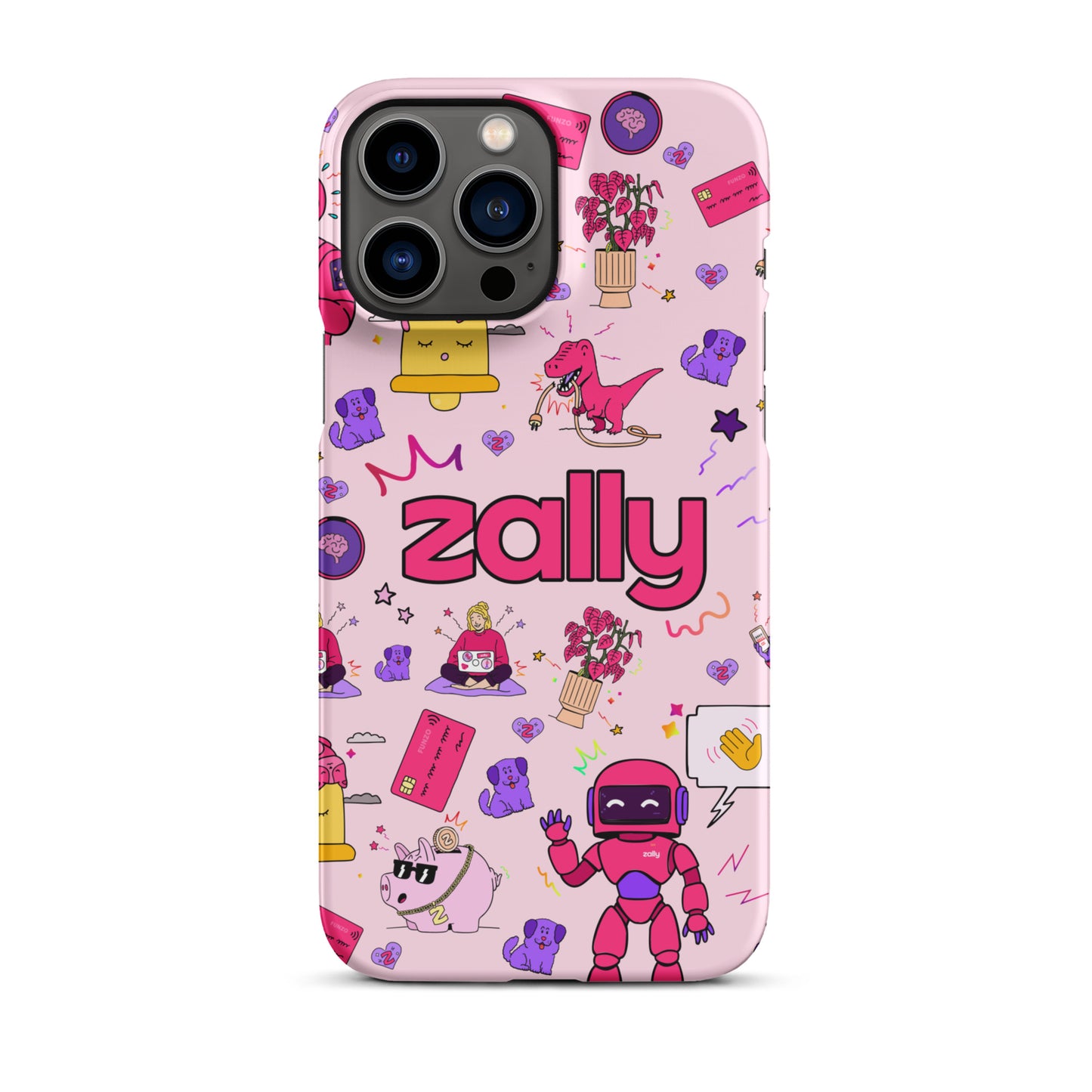 Zally pattern on baby pink | Snap case for iPhone®