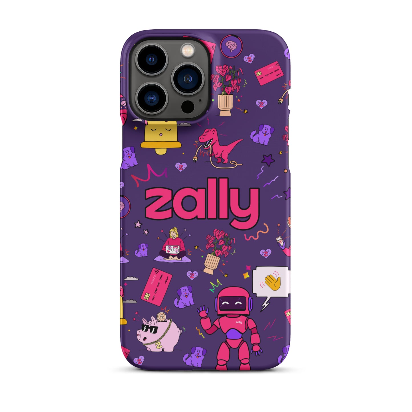 Zally pattern on dark purple | Snap case for iPhone®