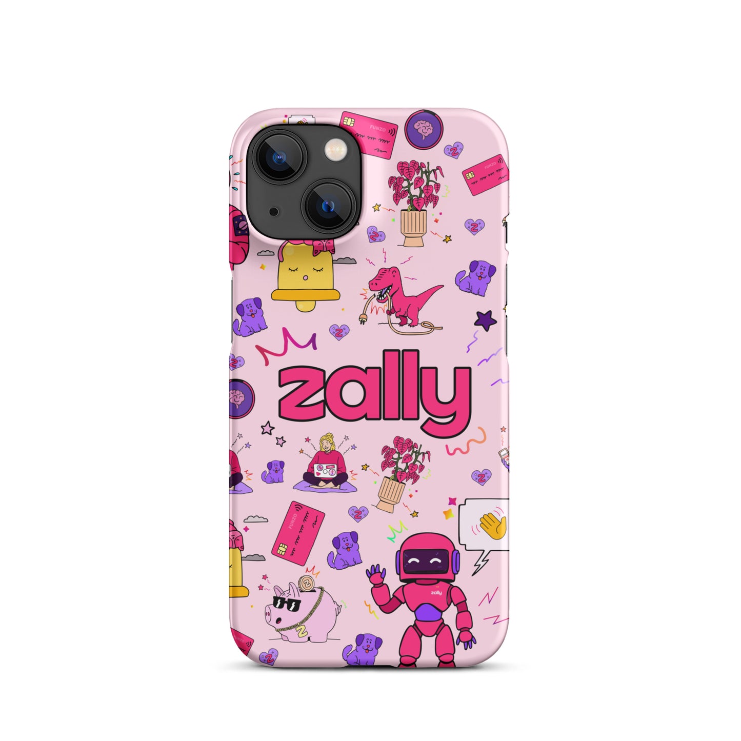 Zally pattern on baby pink | Snap case for iPhone®