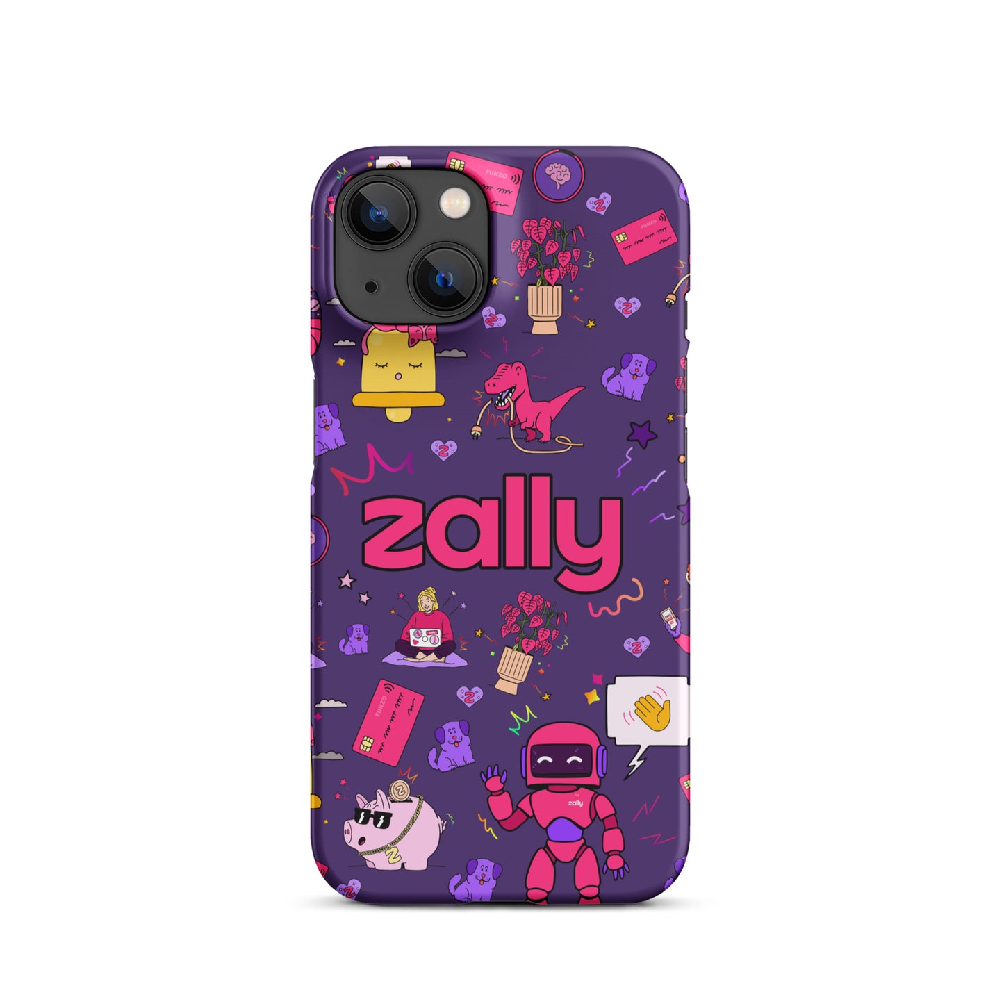 Zally pattern on dark purple | Snap case for iPhone®