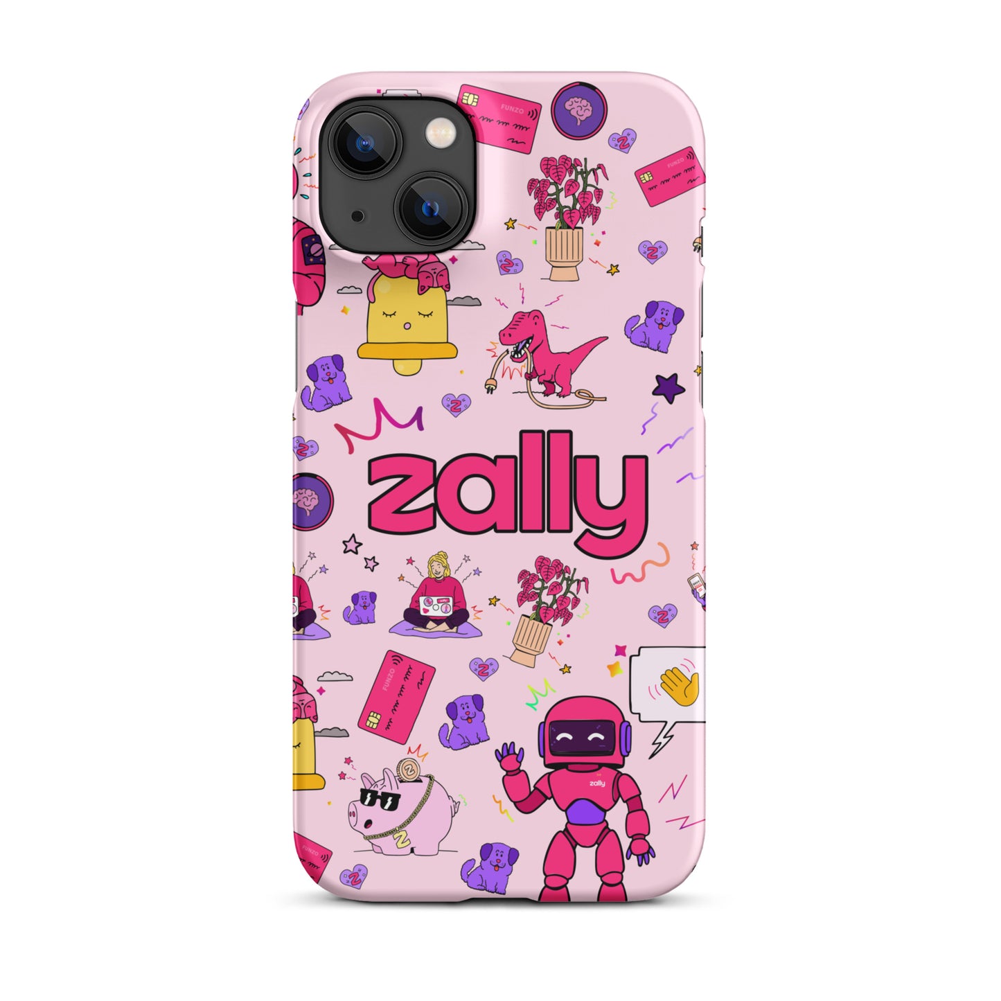 Zally pattern on baby pink | Snap case for iPhone®