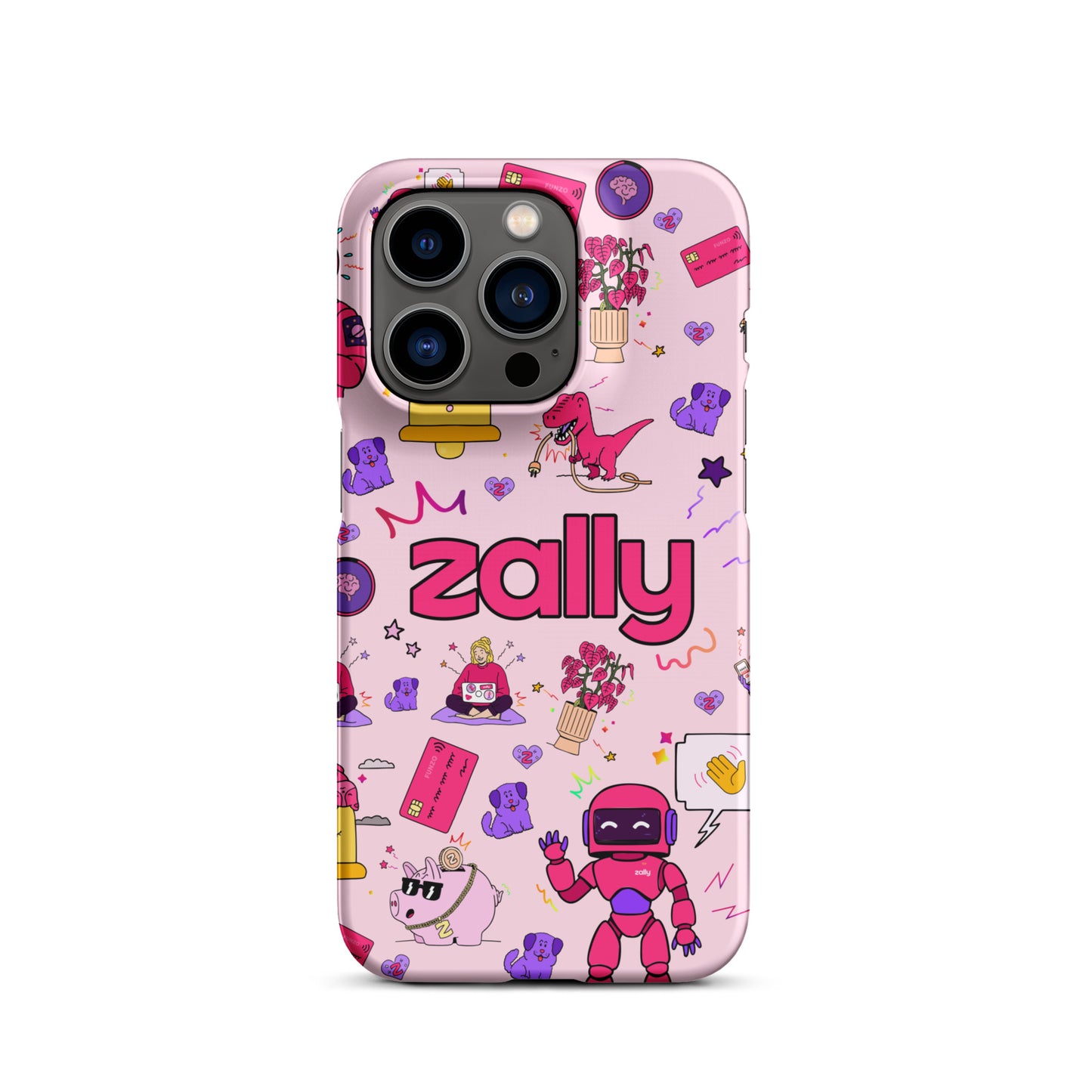 Zally pattern on baby pink | Snap case for iPhone®