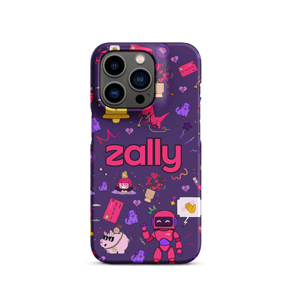 Zally pattern on dark purple | Snap case for iPhone®