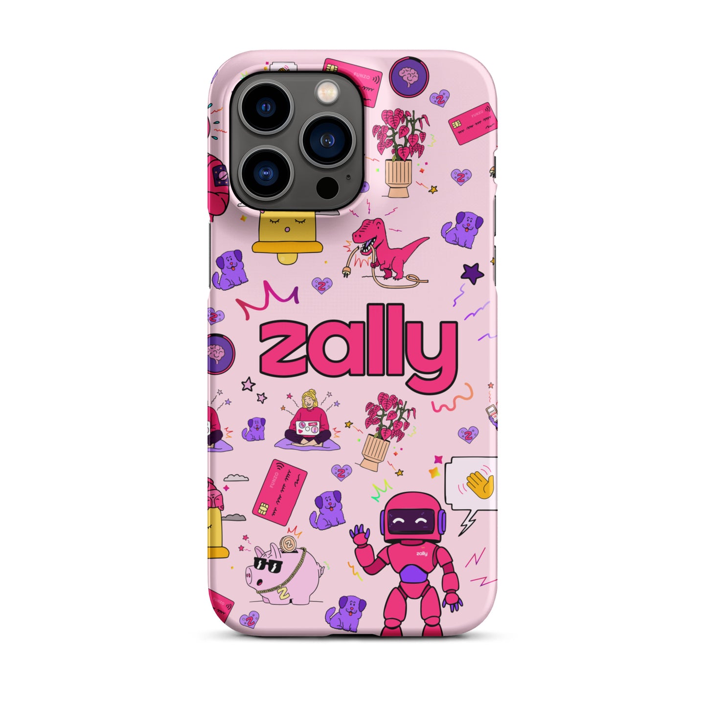 Zally pattern on baby pink | Snap case for iPhone®