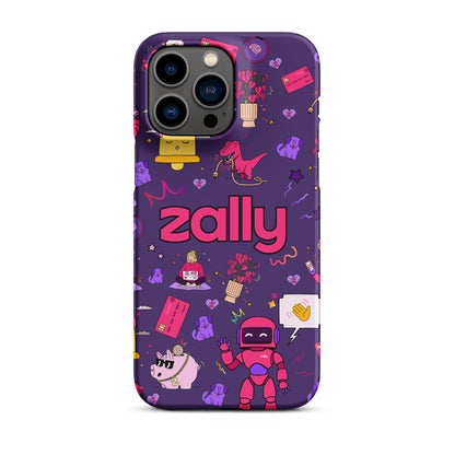 Zally pattern on dark purple | Snap case for iPhone®