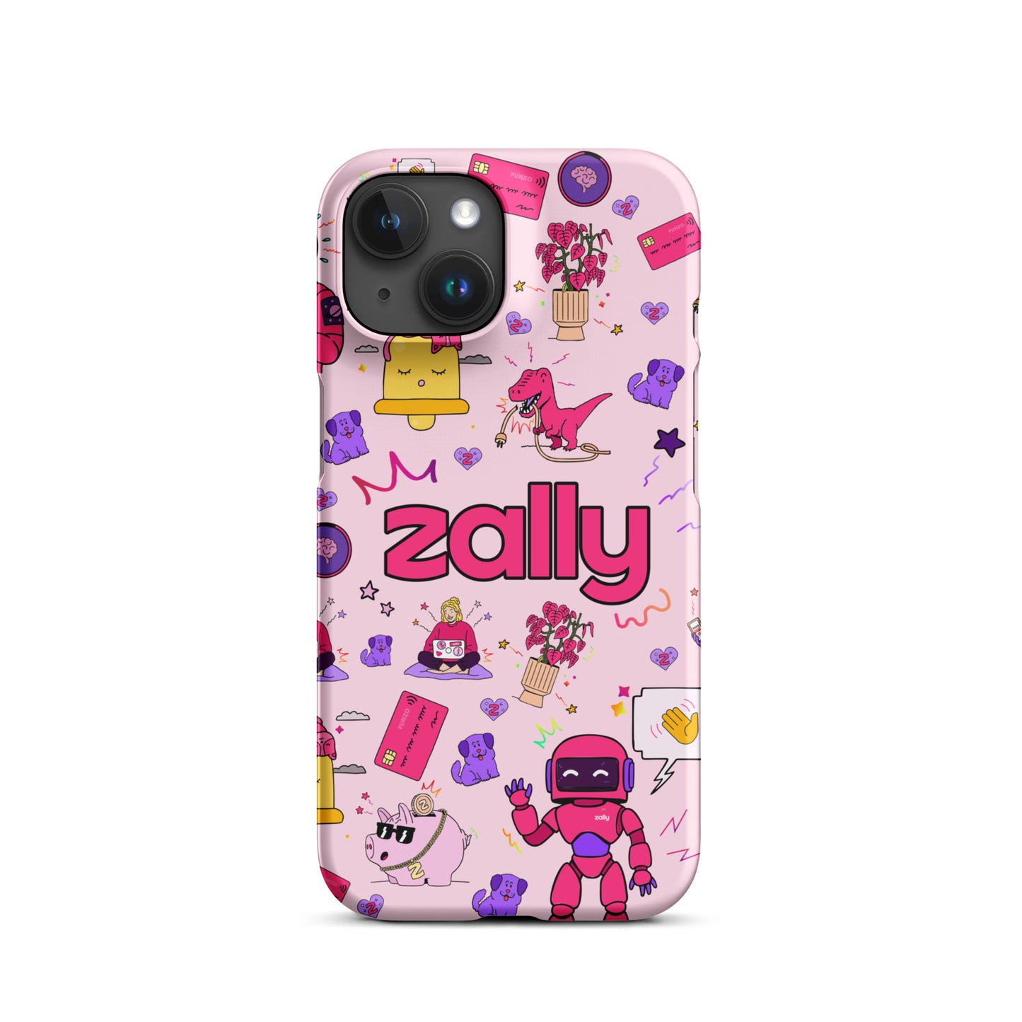 Zally pattern on baby pink | Snap case for iPhone®