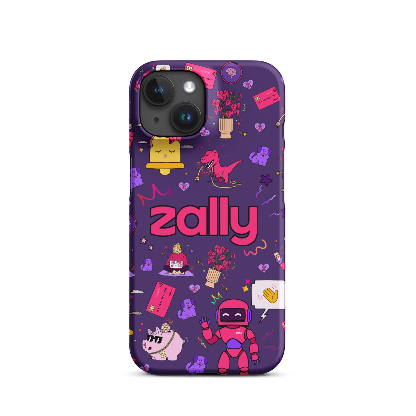 Zally pattern on dark purple | Snap case for iPhone®