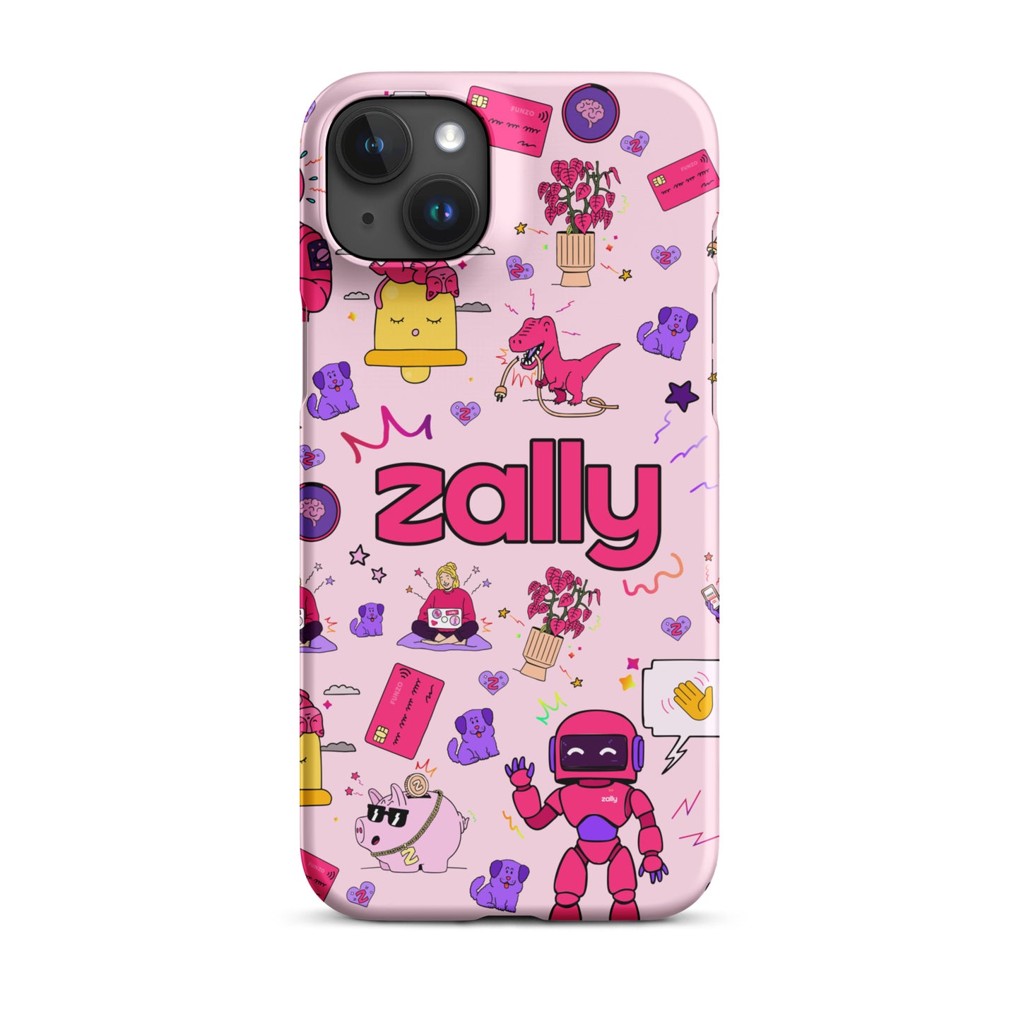 Zally pattern on baby pink | Snap case for iPhone®