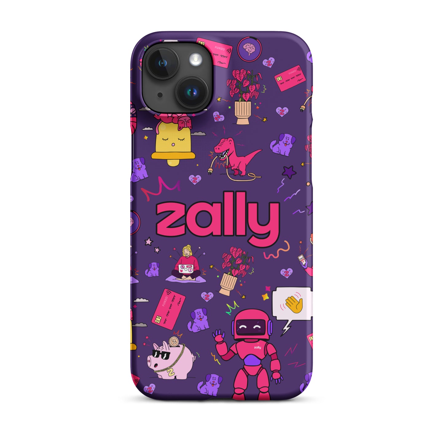 Zally pattern on dark purple | Snap case for iPhone®