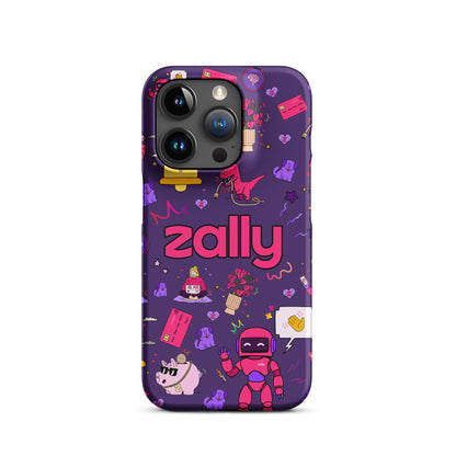 Zally pattern on dark purple | Snap case for iPhone®