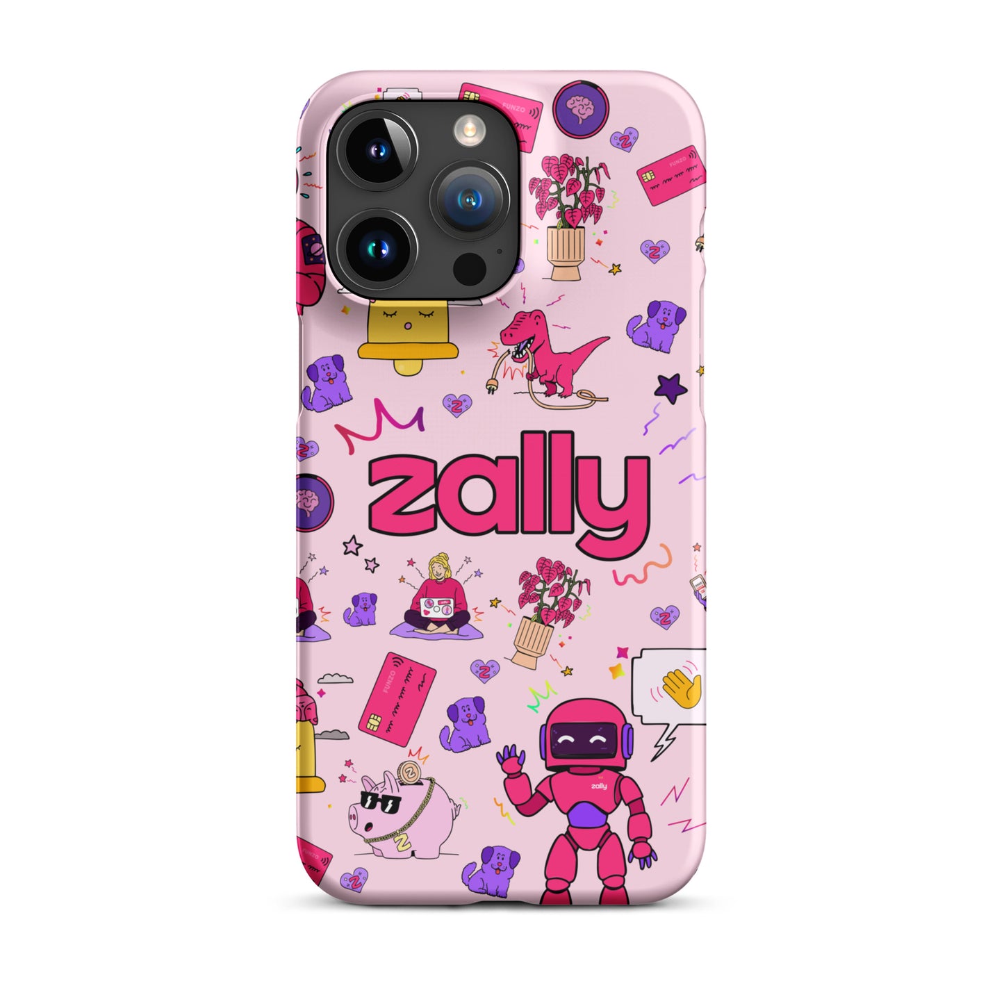 Zally pattern on baby pink | Snap case for iPhone®