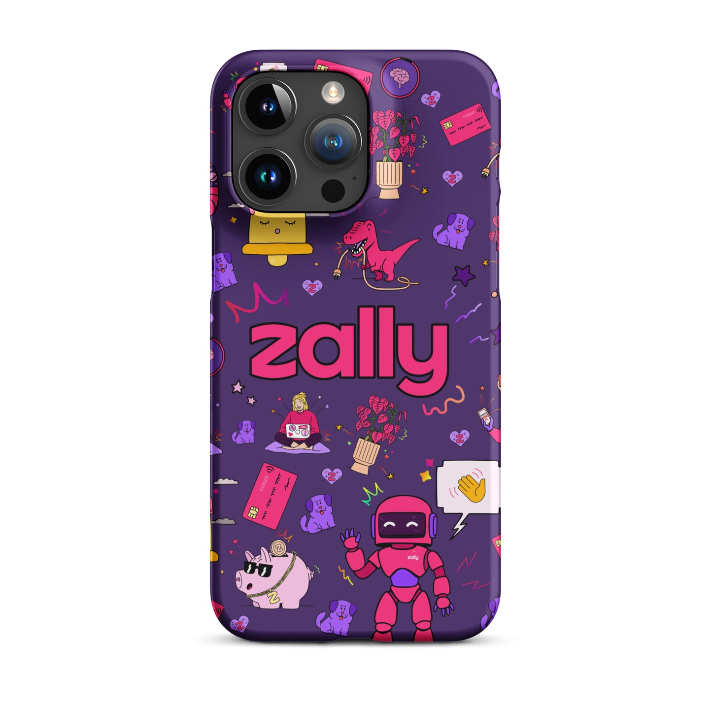 Zally pattern on dark purple | Snap case for iPhone®