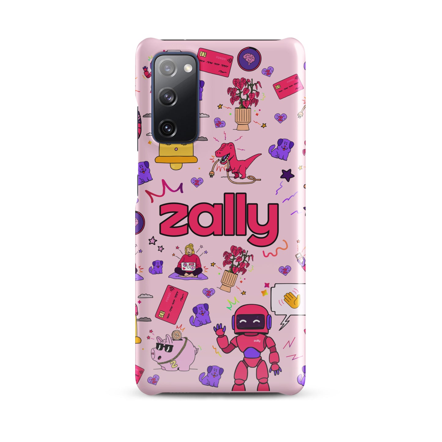 Zally pattern on baby pink | Snap case for Samsung®