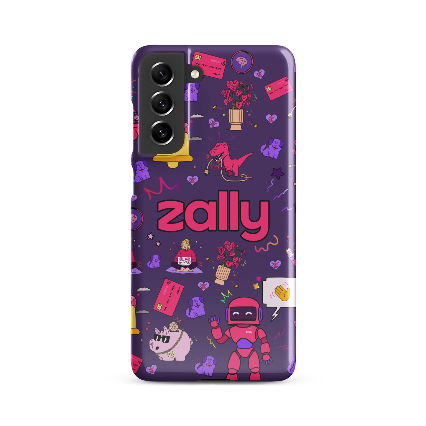 Zally pattern on dark purple | Snap case for Samsung®