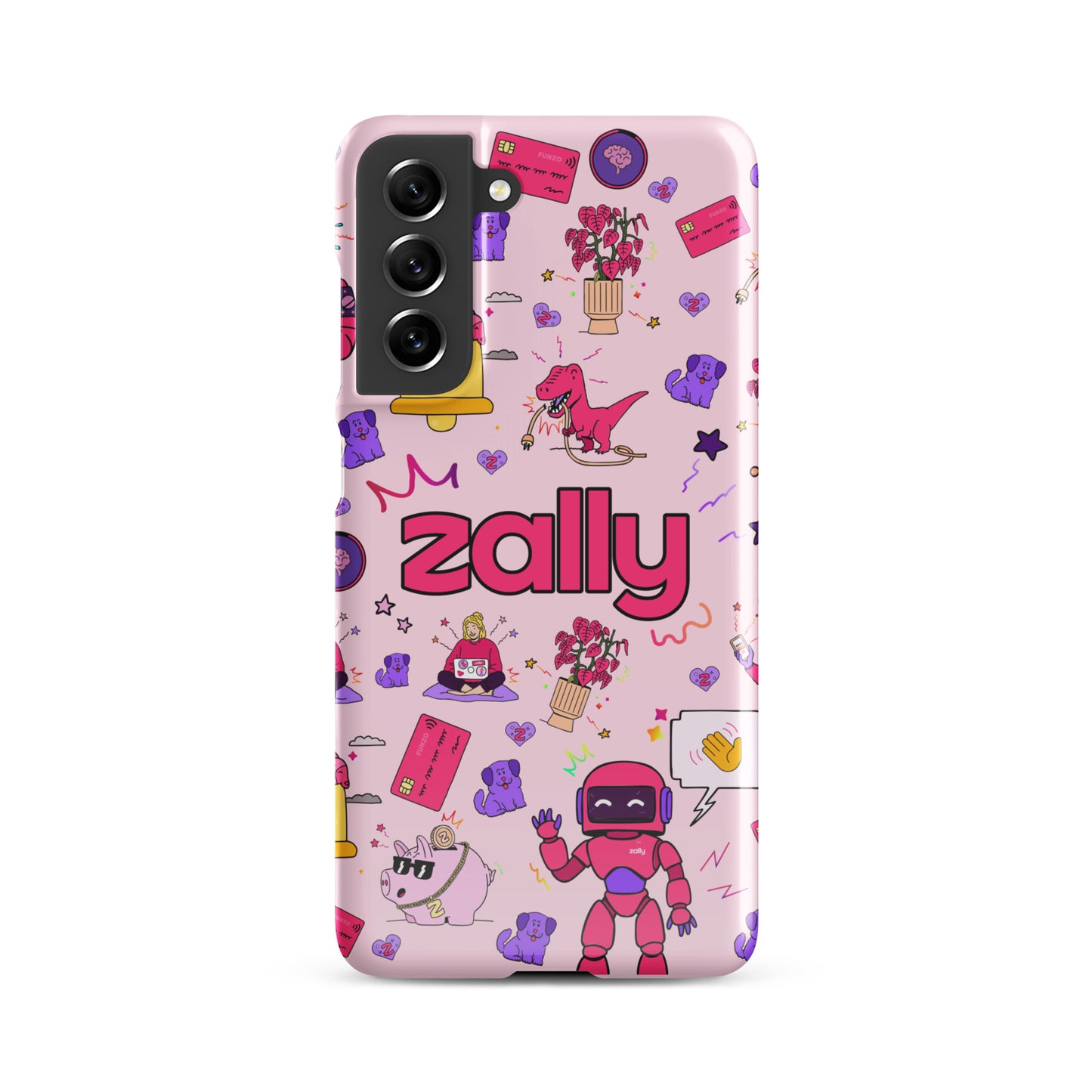 Zally pattern on baby pink | Snap case for Samsung®