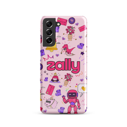 Zally pattern on baby pink | Snap case for Samsung®