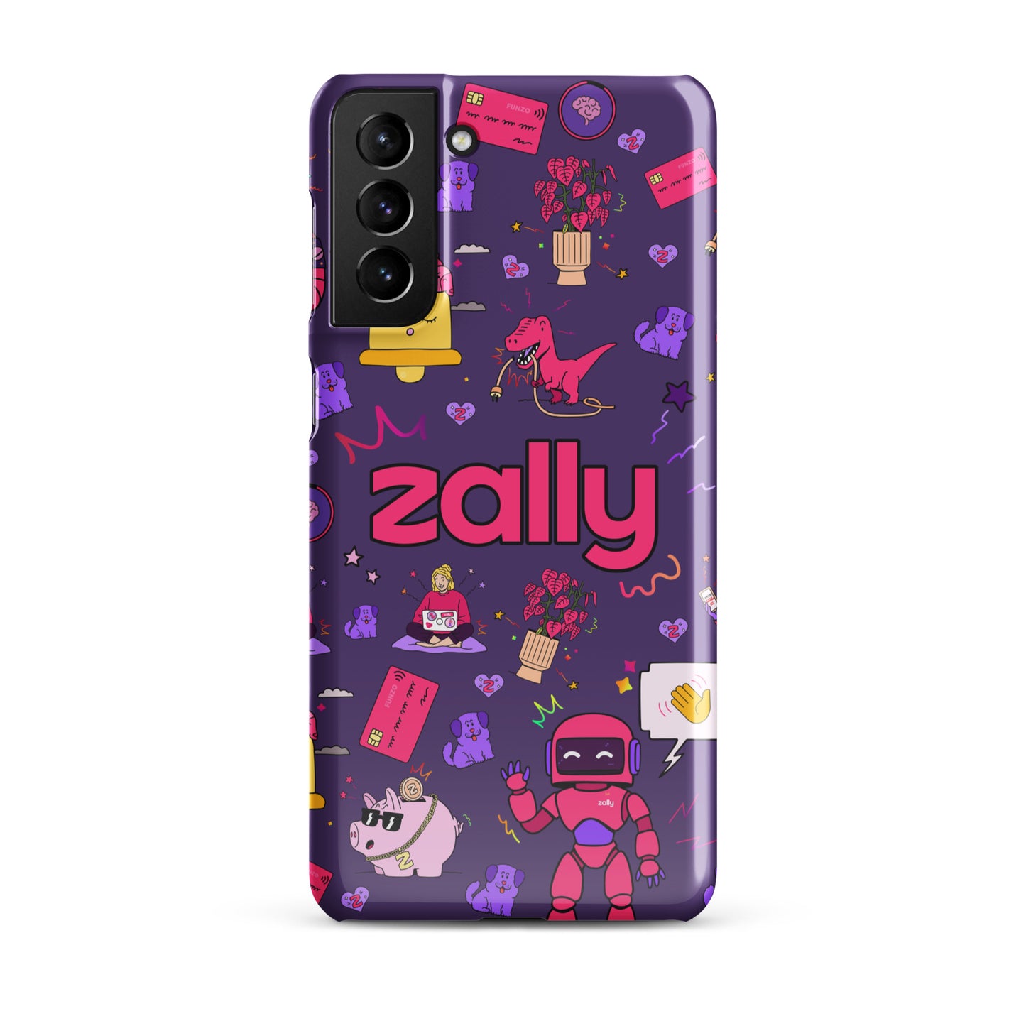 Zally pattern on dark purple | Snap case for Samsung®