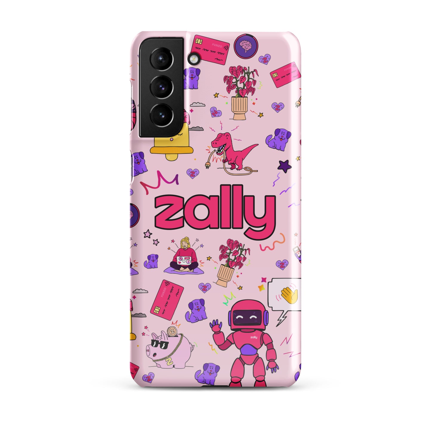 Zally pattern on baby pink | Snap case for Samsung®